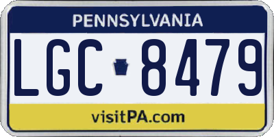 PA license plate LGC8479