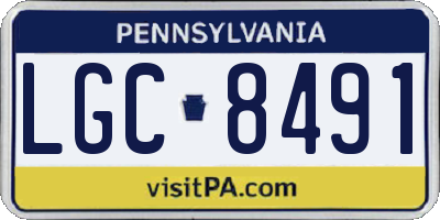 PA license plate LGC8491
