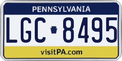 PA license plate LGC8495