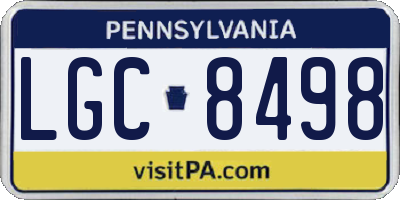 PA license plate LGC8498
