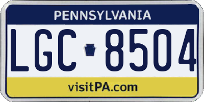 PA license plate LGC8504