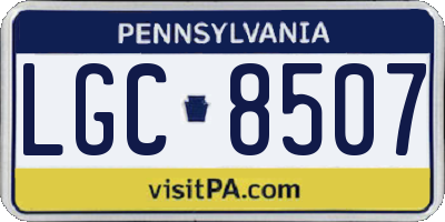 PA license plate LGC8507