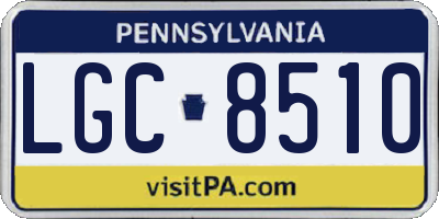 PA license plate LGC8510