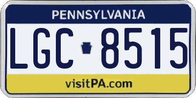 PA license plate LGC8515