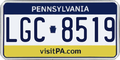 PA license plate LGC8519