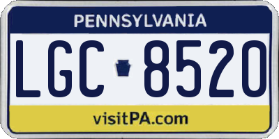 PA license plate LGC8520