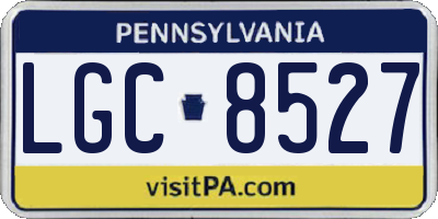 PA license plate LGC8527