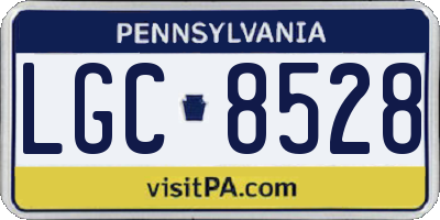 PA license plate LGC8528
