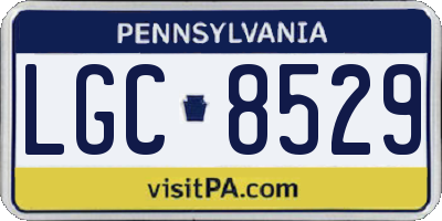 PA license plate LGC8529