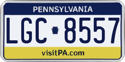 PA license plate LGC8557