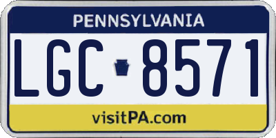 PA license plate LGC8571