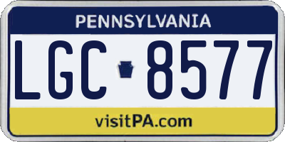 PA license plate LGC8577