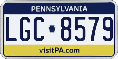 PA license plate LGC8579