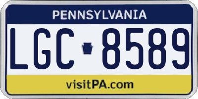 PA license plate LGC8589