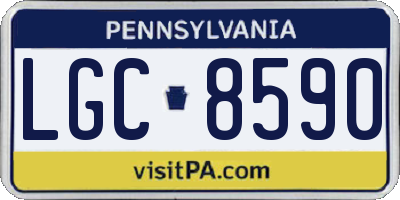 PA license plate LGC8590