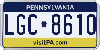 PA license plate LGC8610