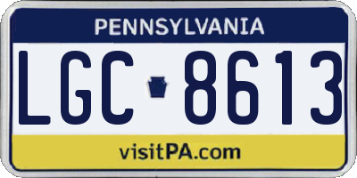 PA license plate LGC8613