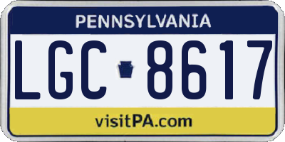 PA license plate LGC8617