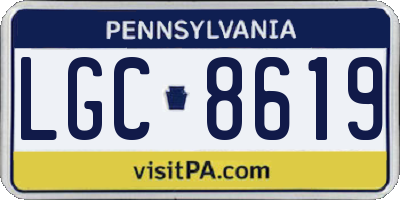 PA license plate LGC8619