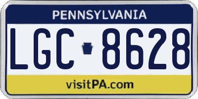 PA license plate LGC8628
