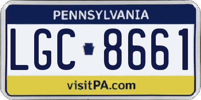 PA license plate LGC8661