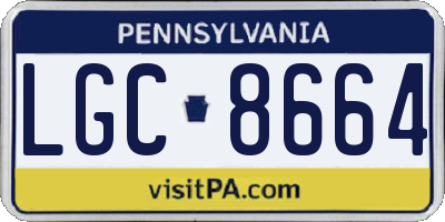 PA license plate LGC8664