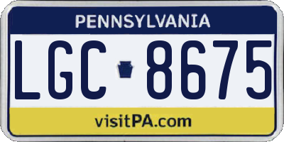 PA license plate LGC8675