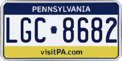 PA license plate LGC8682
