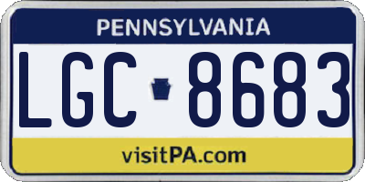 PA license plate LGC8683