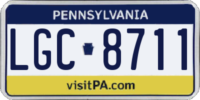 PA license plate LGC8711