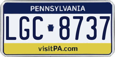 PA license plate LGC8737