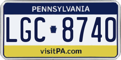 PA license plate LGC8740