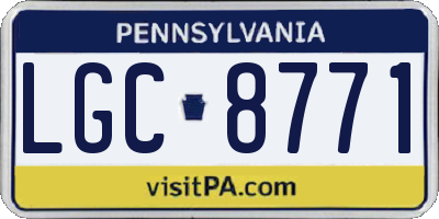 PA license plate LGC8771