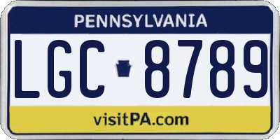 PA license plate LGC8789