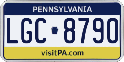 PA license plate LGC8790