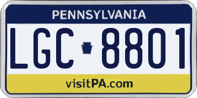 PA license plate LGC8801