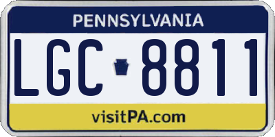 PA license plate LGC8811