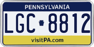 PA license plate LGC8812