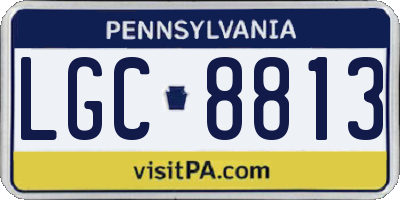 PA license plate LGC8813