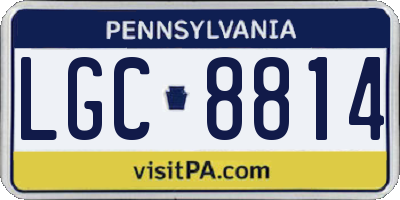 PA license plate LGC8814