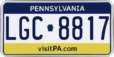 PA license plate LGC8817