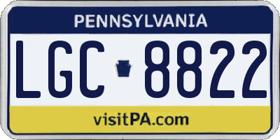 PA license plate LGC8822