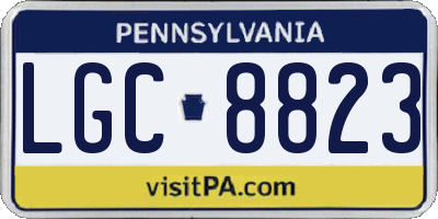 PA license plate LGC8823