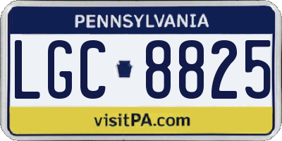PA license plate LGC8825