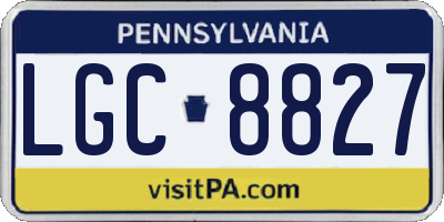 PA license plate LGC8827
