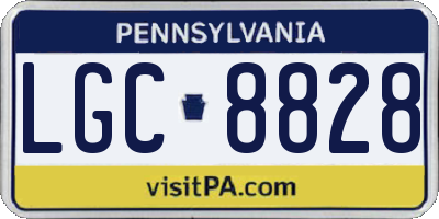 PA license plate LGC8828