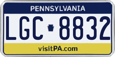 PA license plate LGC8832