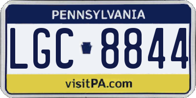 PA license plate LGC8844
