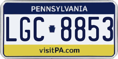 PA license plate LGC8853