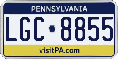 PA license plate LGC8855